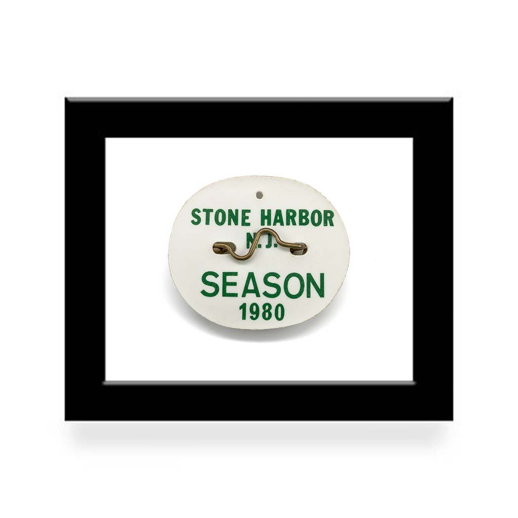 Stone Harbor (1985) NJ Beach Badge Print by CRC — c r c